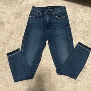 7 for all mankind high waist ankle skinny jeans